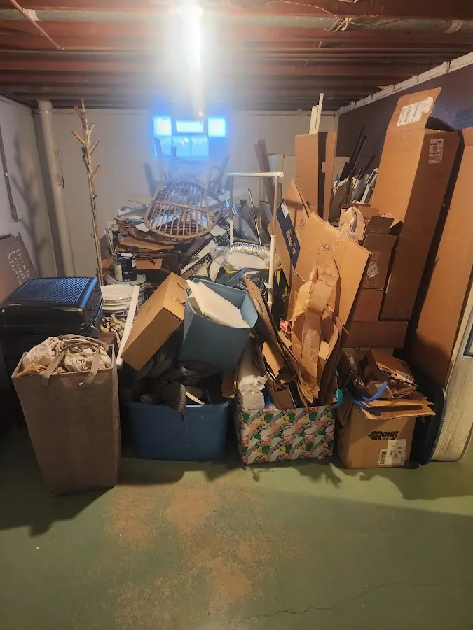 Roll-off dumpster container at job site for 2 Yard Dumpster Rental in Chicago